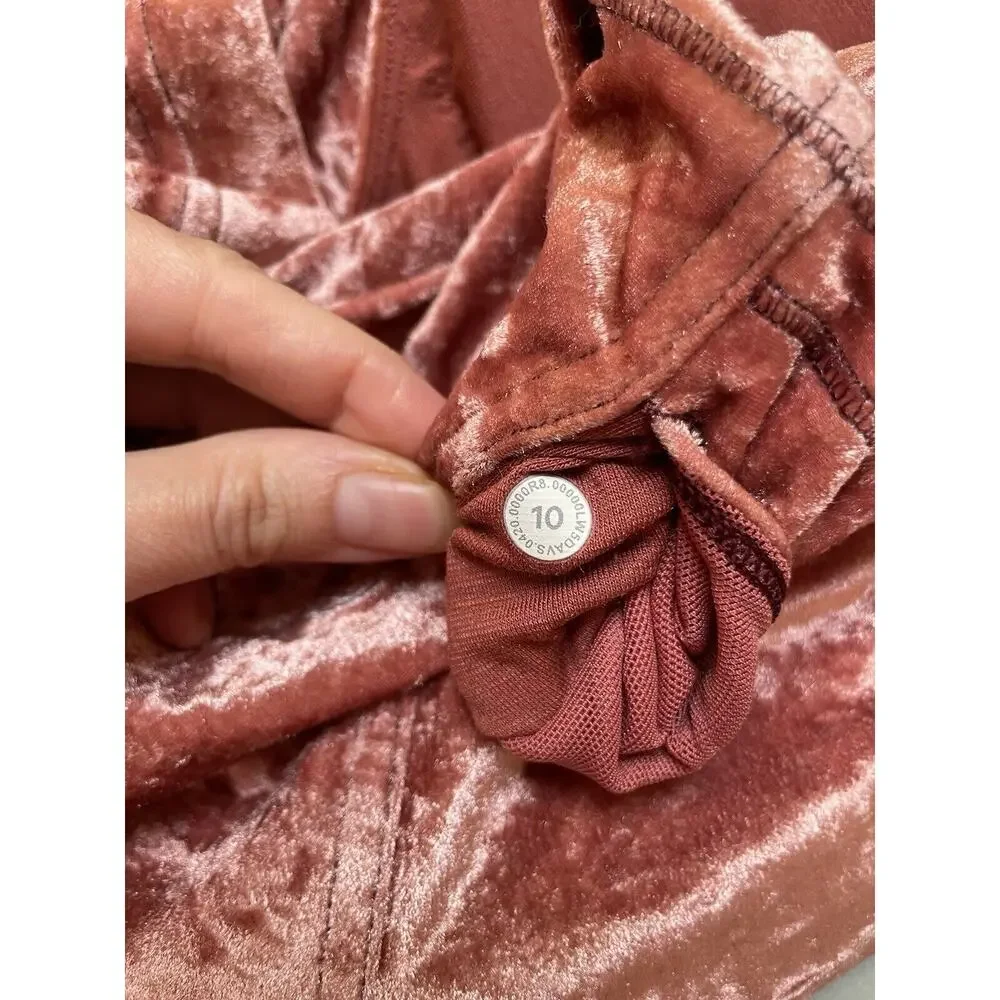 Lululemon Velvet Wunder Lounge High Rise‎ Leggings Pink Size 10